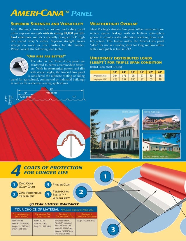 Ideal Roofing Color Chart
