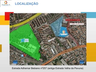 LOCALIZAÇÃO




Estrada Adhemar Bebiano nº257 (antiga Estrada Velha da Pavuna)
 