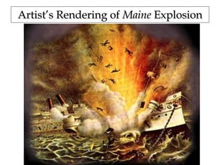 Artist’s Rendering of  Maine  Explosion 