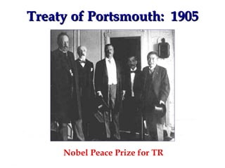 Treaty of Portsmouth:  1905 Nobel Peace Prize for TR 