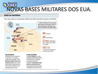 NOVAS BASES MILITARES DOS EUA.
 