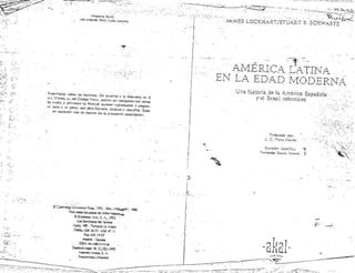America Latina en la Edad Moderna -Lockhart - Schwartz