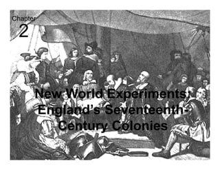 New World Experiments:
England’s Seventeenth-
Century Colonies
2
Chapter
 