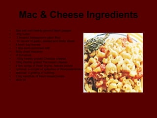 Mac & Cheese Ingredients Sea salt and freshly ground black pepper 45g butter 3 heaped tablespoons plain flour 10 cloves of garlic, peeled and finely sliced 6 fresh bay leaves 1 litre semi-skimmed milk 600g dried macaron 8 tomatoes 150g freshly grated Cheddar cheese 100g freshly grated Parmesan cheese a few sprigs of fresh thyme, leaves picked optional: a couple of splashes of Worcestershire sauce optional: a grating of nutmeg 3 big handfuls of fresh breadcrumbs olive oil 