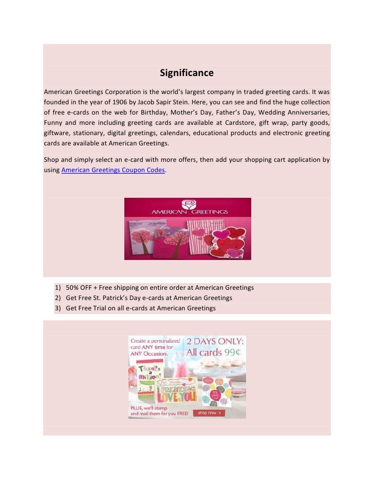 American Greetings Coupon Codes