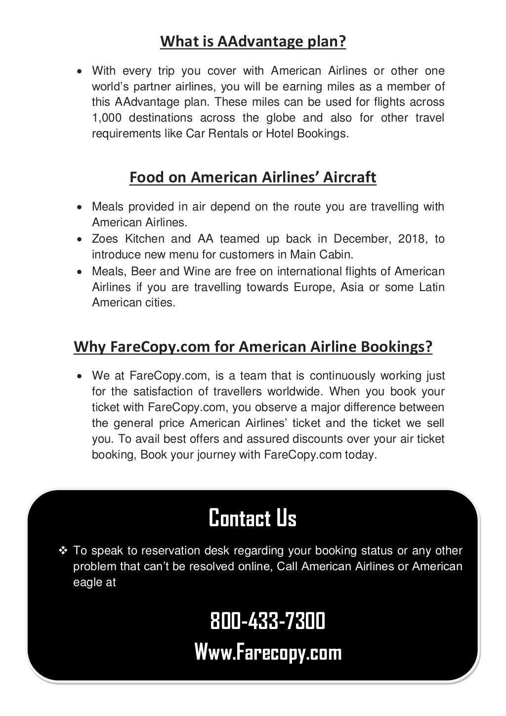 American airlineinformation