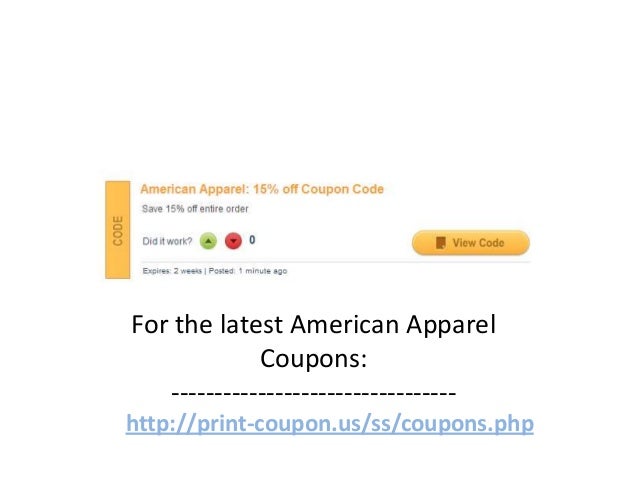 American apparel coupon code