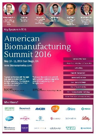 The American Biomanufacturing Summit 2016