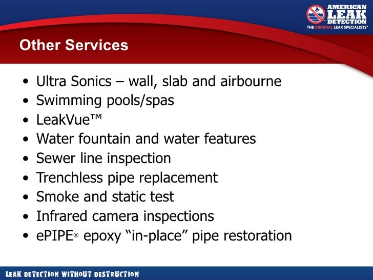 American Leak Detection Description of Services