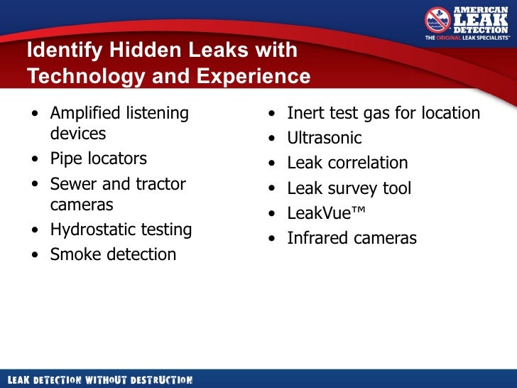 American Leak Detection Description of Services