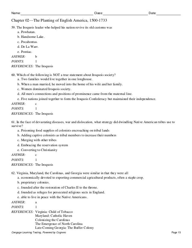 American Pageant Volume 1 16th Edition Kennedy Test Bank