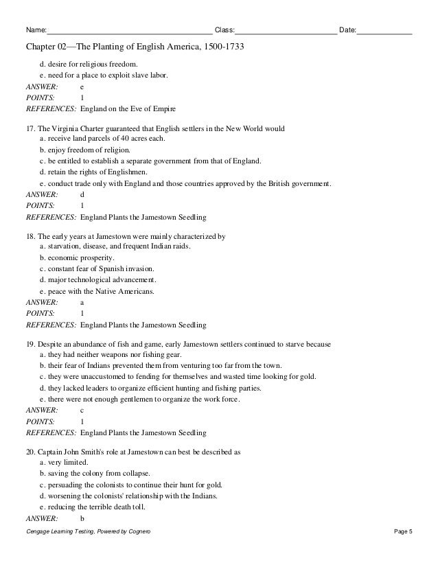 American Pageant Volume 1 16th Edition Kennedy Test Bank