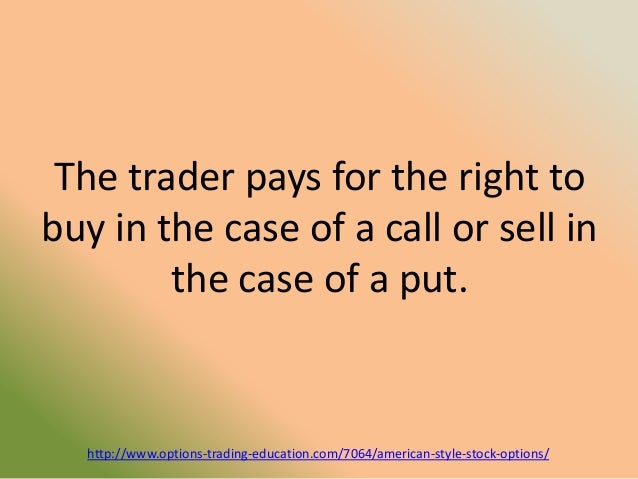 Stock options american style