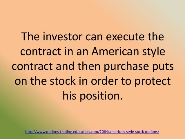 Stock options american style