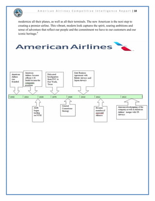 ,WLVKLJKOOLNHOWKDW$PHULFDQ$LUOLQHVZLOOFRQWLQXHWRFUHDWHYDOXHWKURXJKDFTXLULQJDQG 
XSGDWLQJH[LVWLQJDLUSODQHVDVZHOODVRIIHULQJIOLJKWVWRFXVWRPHUVDOORYHUWKHZRUOG$PHULFDQ 
$LUOLQHVLVFXUUHQWOSXUFKDVLQJWRSRIWKHOLQHDLUSODQHVIURPERWK%RHLQJDQG$LUEXVWKDWZLOO 
DOORZWKHPWRRIIHUPRUHLQIOLJKWVHUYLFHVDVZHOODVUHGXFHIXHOFRVWV7KURXJKWKH2QH:RUOG 
DOOLDQFHDQGWKH$$GYDQWDJH/RDOW3URJUDP$PHULFDQ$LUOLQHVLVDEOHWRPDUNHWWKHPVHOYHV 
WRWKHSUHPLXPFDWHJRURIFXVWRPHUVLQWHUQDWLRQDODQGEXVLQHVVWUDYHOHUV 