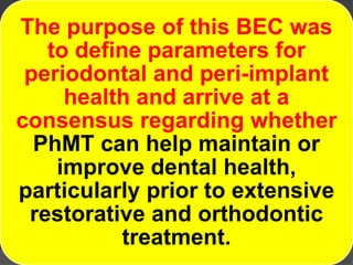 American Academy of Periodontology best evidence consensus statement on ...