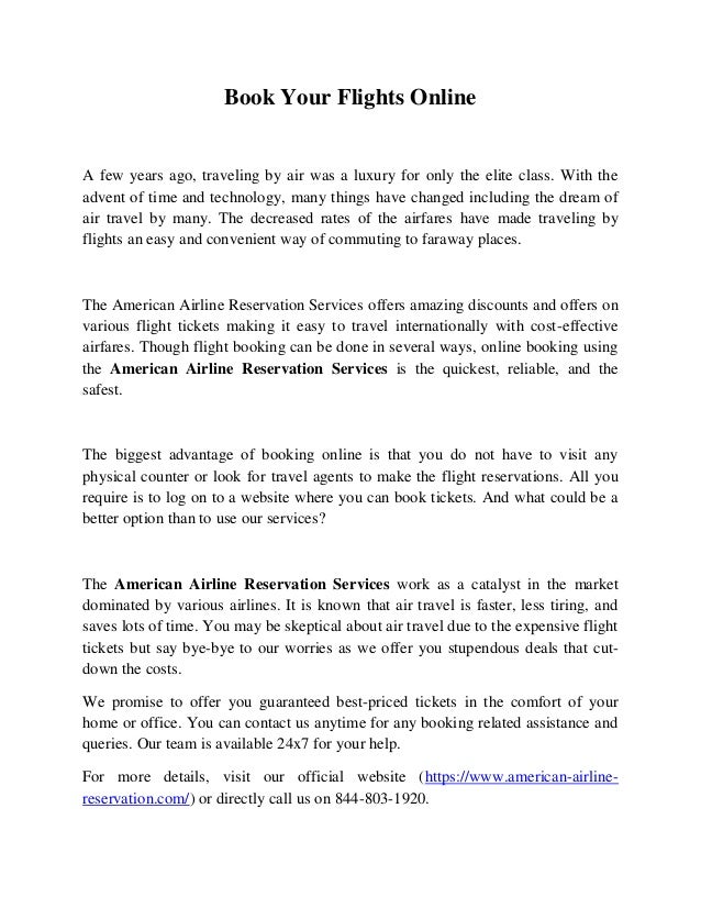 American Airline Reservation