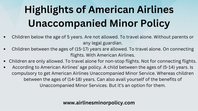American Airlines Minor Traveling With Non Parent