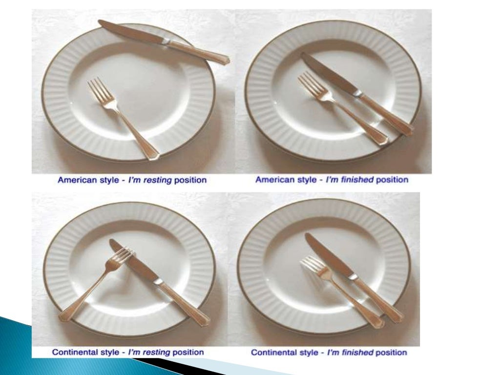 Dining Etiquette >American and continental style of diningprese…