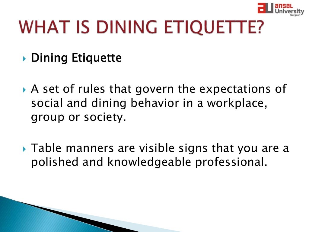 Dining Etiquette >American and continental style of diningprese…