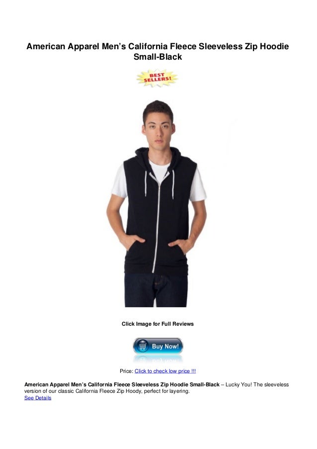 american apparel sleeveless hoodie