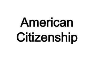 American Citizenship 
