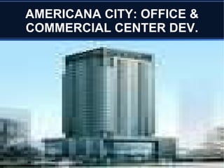 AMERICANA CITY HARD INFRASTRUCTURE DEV. # ITEM PER 1 PER 1,000 PER 10,000 PER  100,000 PER 1,000,000 3 ENERGY INFRAST. $ 65,000 $65,000,000 $ 650,000,000 $ 6,500,000,000 $ 65,000,000,000 A ELECTRICAL POWER NETWORK 10,000 10,000,000 100,000,000 1,000,000,000 10,000,000,000 i ELECTRIC GEN  PLANT 6,000 6,000,000 60,000,000 600,000,000 6,000,000,000 ii ELECTRICAL GRID 2,000 2,000,000 20,000,000 200,000,000 2,000,000,000 iii SUBSTATIONS 1,000 1,000,000 10,000,000 100,000,000 1,000,000,000 iv LOCAL DIST RISBUTION 1,000 1,000,000 10,000,000 100,000,000 1,000,000,000 