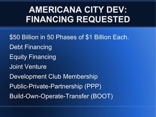 AMERICANA CITY:HIGHRISE RESIDENTIAL COMMERCIAL DEV  