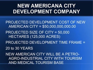 NEW PETRO-AGRO-INDUSTRIAL CITY 