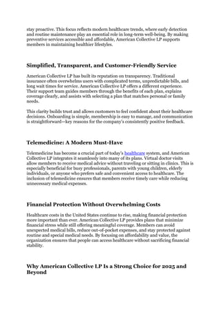 Smarter Health Coverage with American Collective LP | PDF