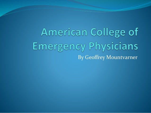 american college of emergency