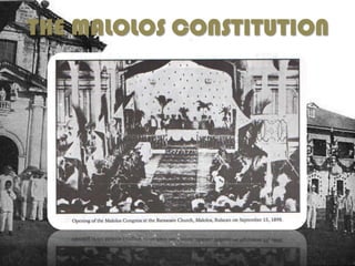 THE MALOLOS CONSTITUTION
 