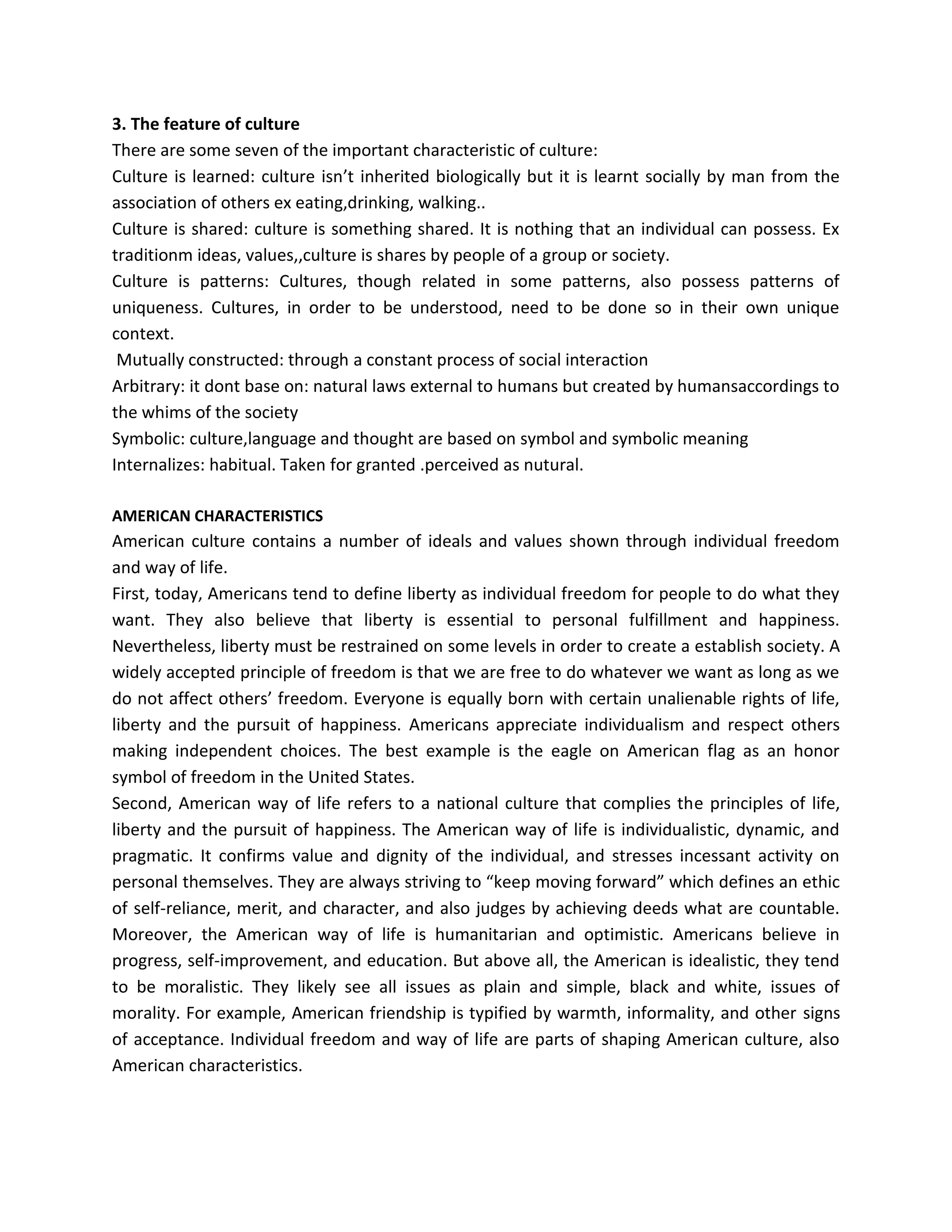 Một số câu hỏi ôn tập môn - American Culture | DOCX