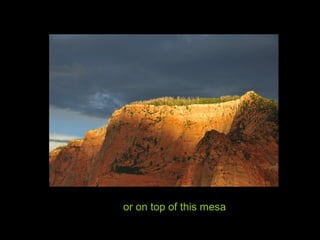 or on top of this mesa
 