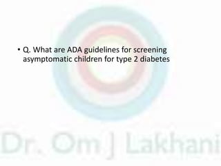 American diabetes association guidelines for screening for Type 2 ...