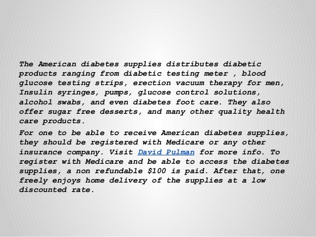 American diabetic supplies - cheap ways to get them