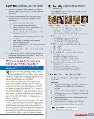 American english file 2 student book 1 | PDF