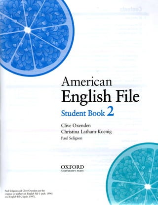 American english file 2 student's book