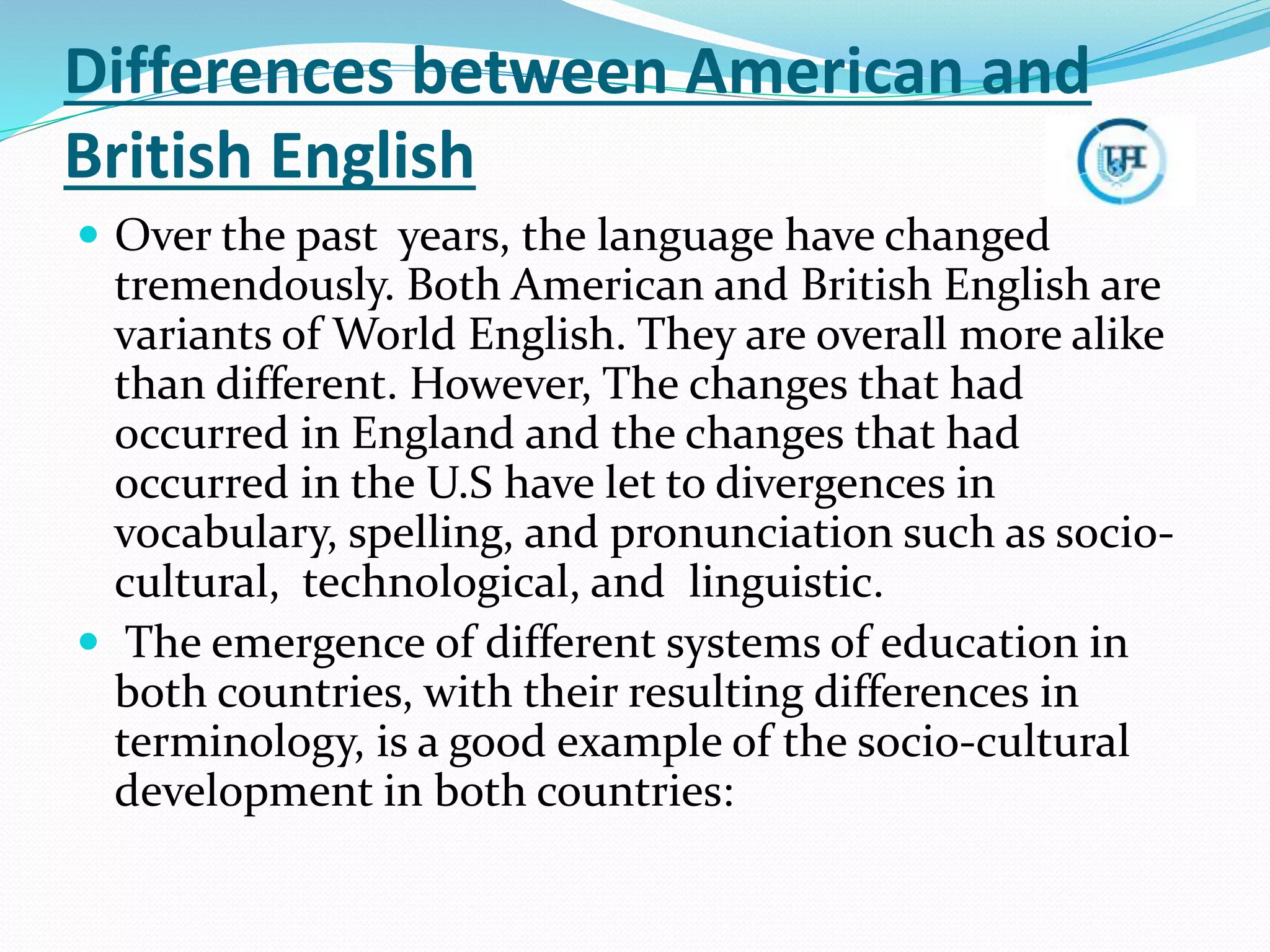American English. Linguistics Presentation | PPTX