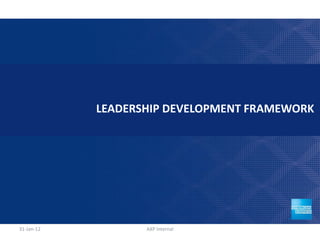 LEADERSHIP DEVELOPMENT FRAMEWORK




31-Jan-12          AXP Internal          12
 