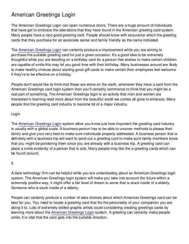 American Greetings Login