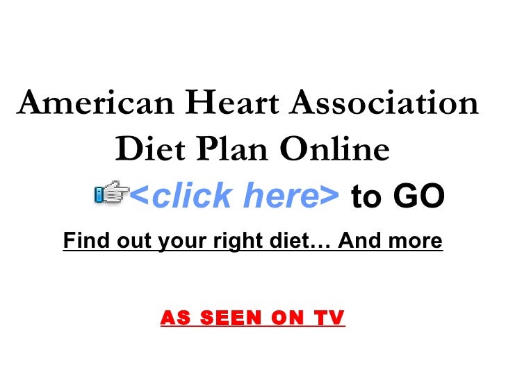 American Heart Association Diet Plan Online