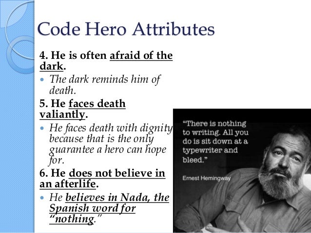 Essay hemingway hero