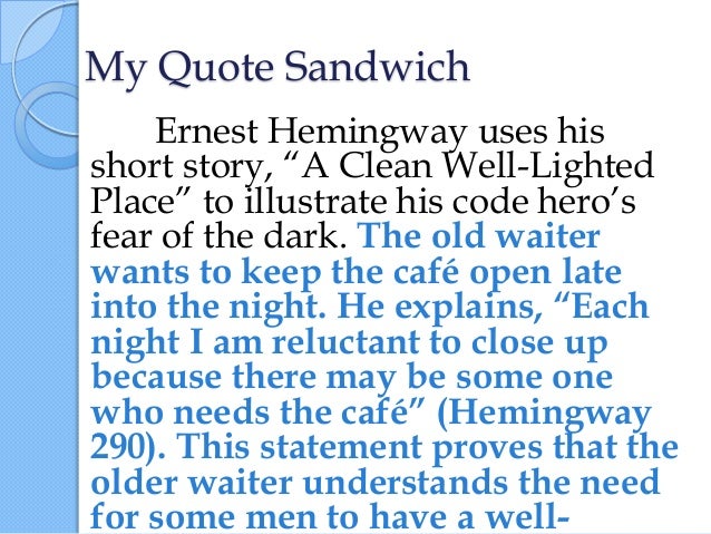 Essay hemingway hero