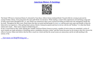 American History X Sociology | PPT