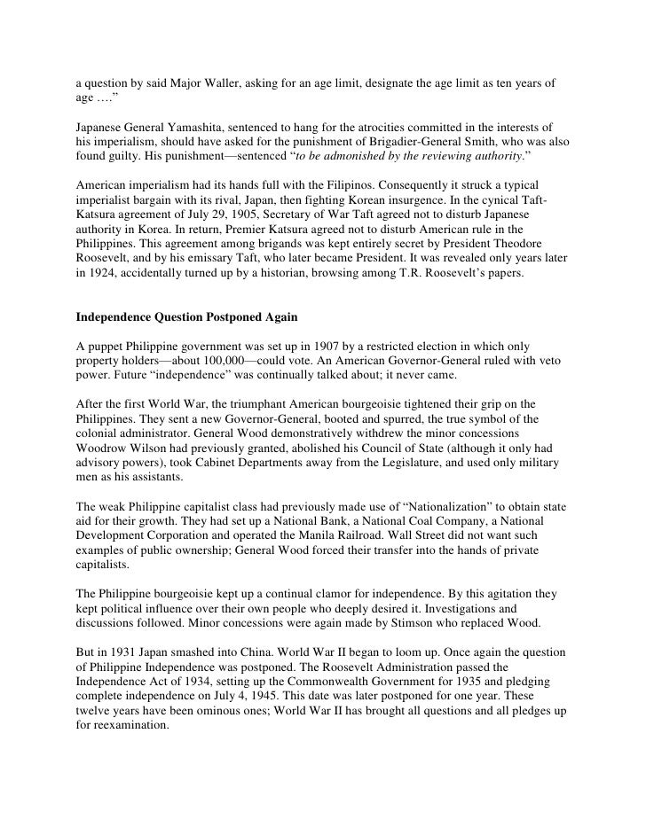 American imperialism essay