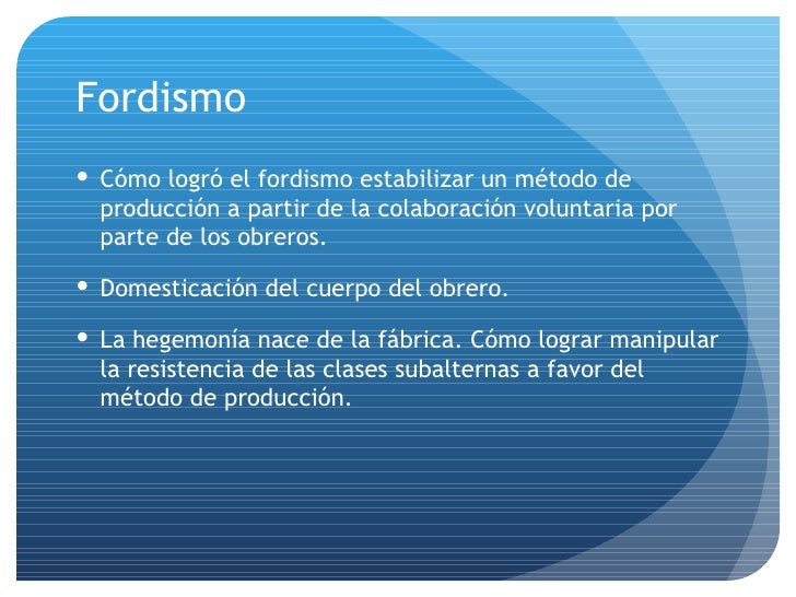 americanismo y fordismo