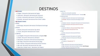 DESTINOS
 