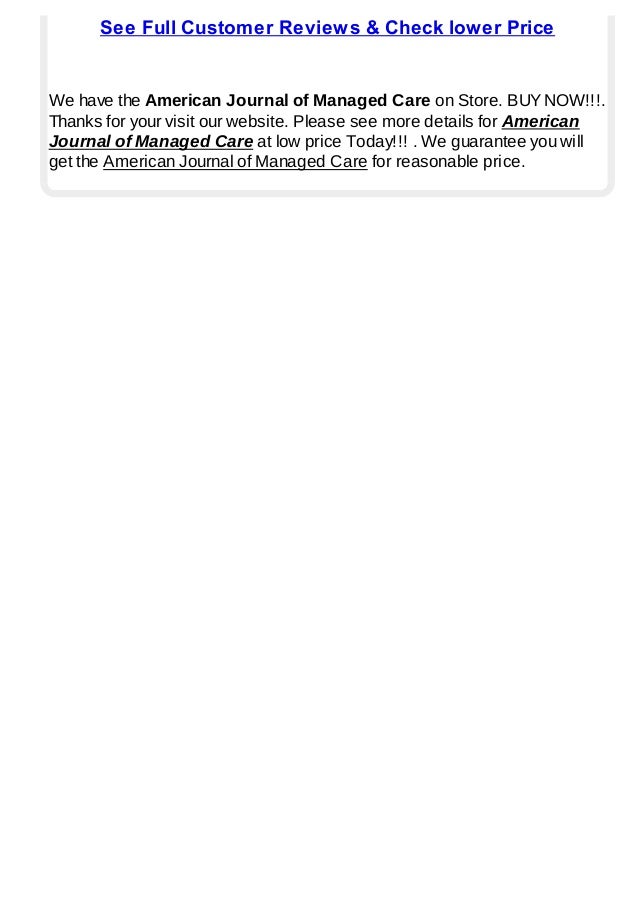 American journal of managed care