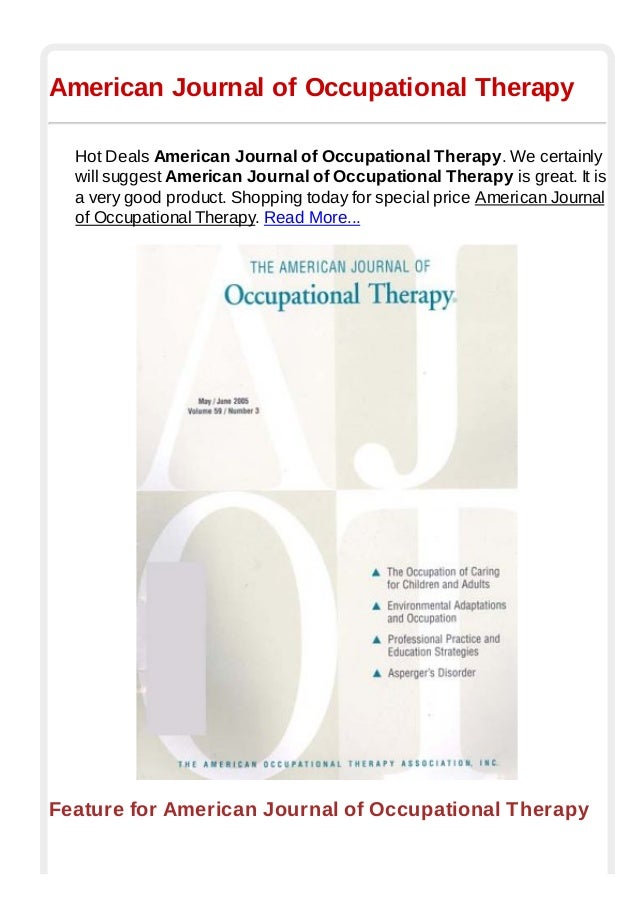 American journal of occupational therapy